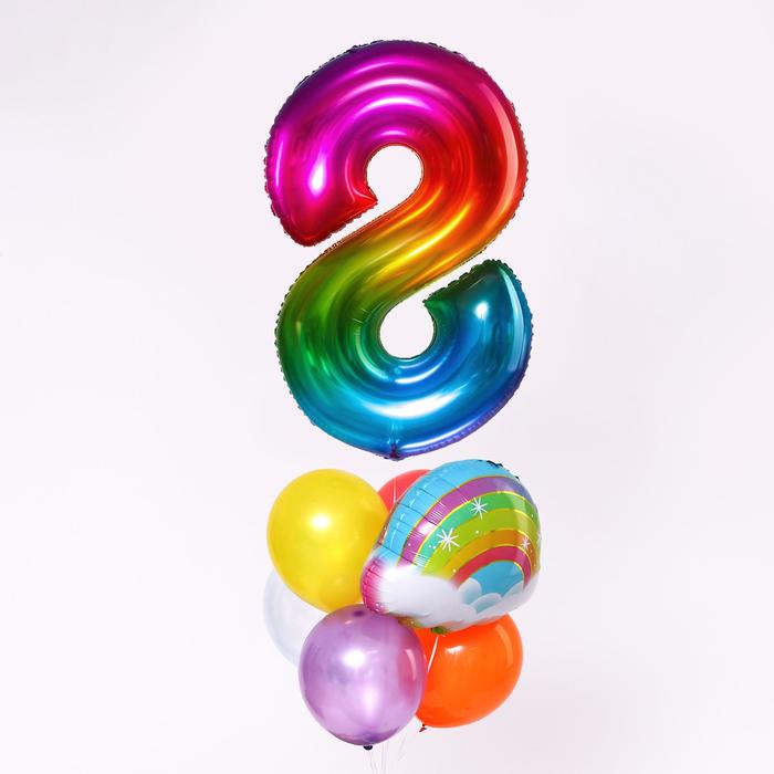 Букет из шаров «День рождения – облако. 8 лет», фольга, латекс, набор 7 шт.
Букет из шаров «День рождения – облако. 8 лет», фольга, латекс, набор 7 шт.