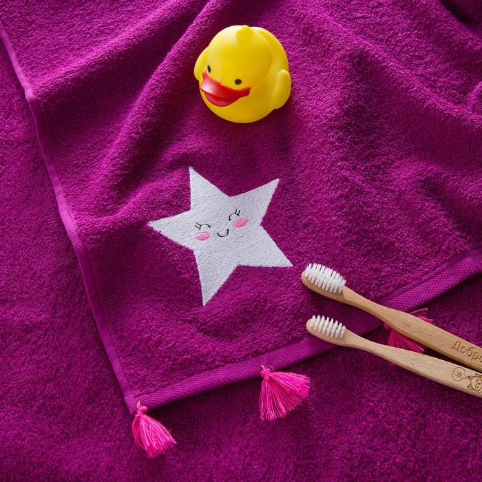 Полотенце с кисточками Крошка Я «Звездочка» 50*90 см, цвет фуксия, 100% хлопок, 320 г/м2
Полотенце с кисточками Крошка Я «Звездочка» 50*90 см, цвет фуксия, 100% хлопок, 320 г/м2