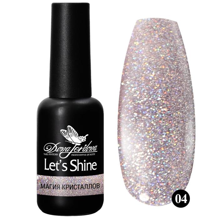 Гель-лак с голографическим мерцанием "Let's Shine", Dona Jerdona, "Магия Кристаллов", №04
Гель-лак с голографическим мерцанием "Let's Shine", Dona Jerdona, "Магия Кристаллов", №04