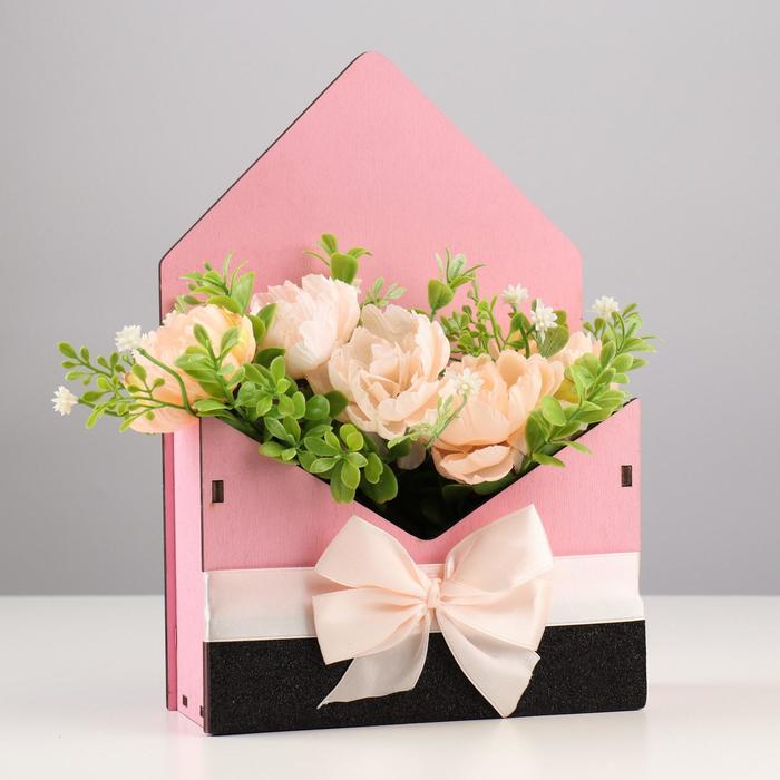 Кашпо деревянное "Конверт" с аппликацией, черно-розовое, 17х6,5х25,5 см
Кашпо деревянное "Конверт" с аппликацией, черно-розовое, 17х6,5х25,5 см