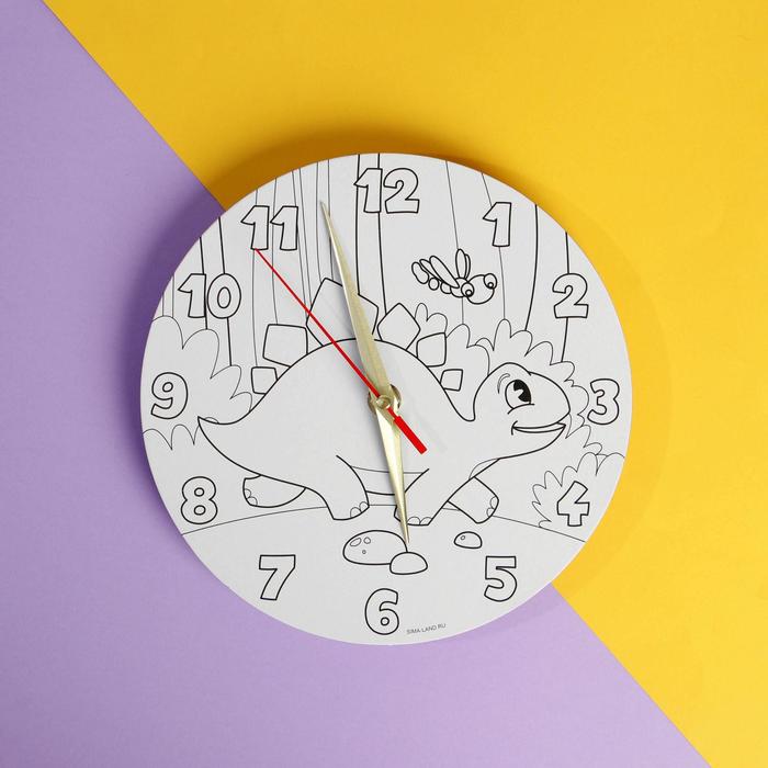 Набор для творчества «Динозаврик»: циферблат - раскраска, часовой механизм 
Набор для творчества «Динозаврик»: циферблат - раскраска, часовой механизм