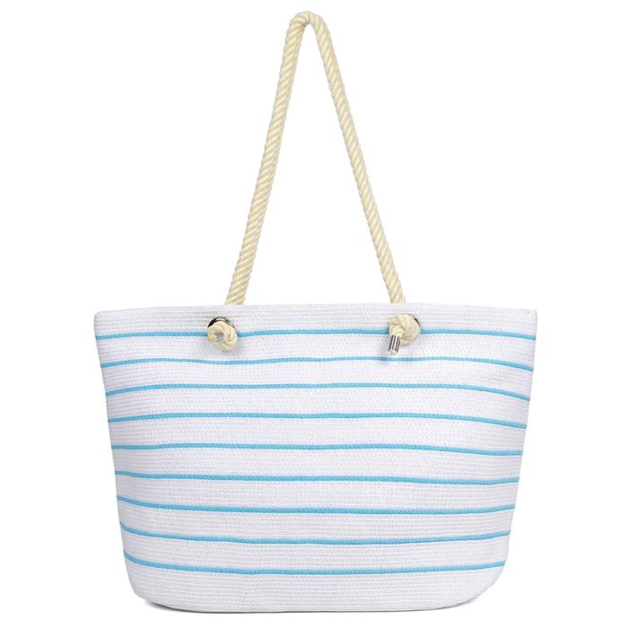 Сумка пляжная, отдел на молнии, цвет белый/бирюзовый
Сумка пляжная, отдел на молнии, цвет белый/бирюзовый