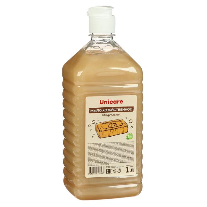 фото Натуральное жидкое мыло "хозяйственное" unicare, пэт, флип-топ, 1л