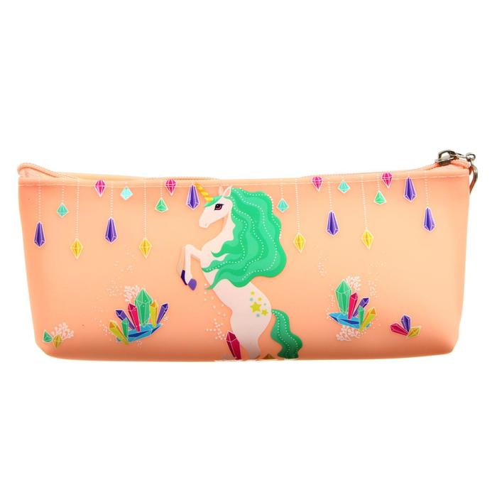 Пенал школьный "Единорог", на молнии, силиконовый, персиковый
Пенал школьный "Единорог", на молнии, силиконовый, персиковый
