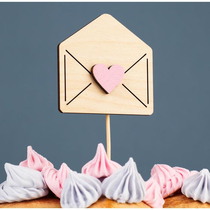 Топпер деревянный "Любовное послание" с аппликацией, розовый, 7,8х7,8 см
Топпер деревянный "Любовное послание" с аппликацией, розовый, 7,8х7,8 см