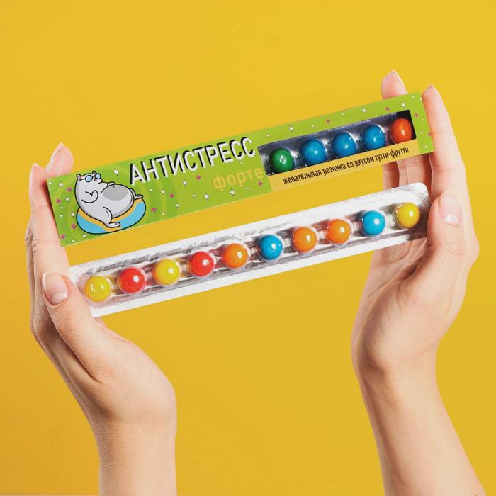 Жевательная резинка «Антистресс форте», 20 г
Жевательная резинка «Антистресс форте», 20 г