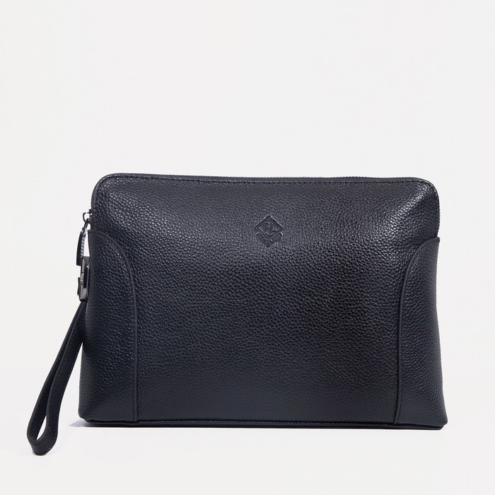 Клатч на молнии, наружный карман, ремешок на запястье, цвет чёрный
Клатч на молнии, наружный карман, ремешок на запястье, цвет чёрный