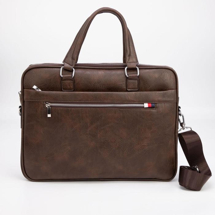 Сумка деловая на молнии, 3 наружных кармана, длинный ремень, цвет коричневый
Сумка деловая на молнии, 3 наружных кармана, длинный ремень, цвет коричневый