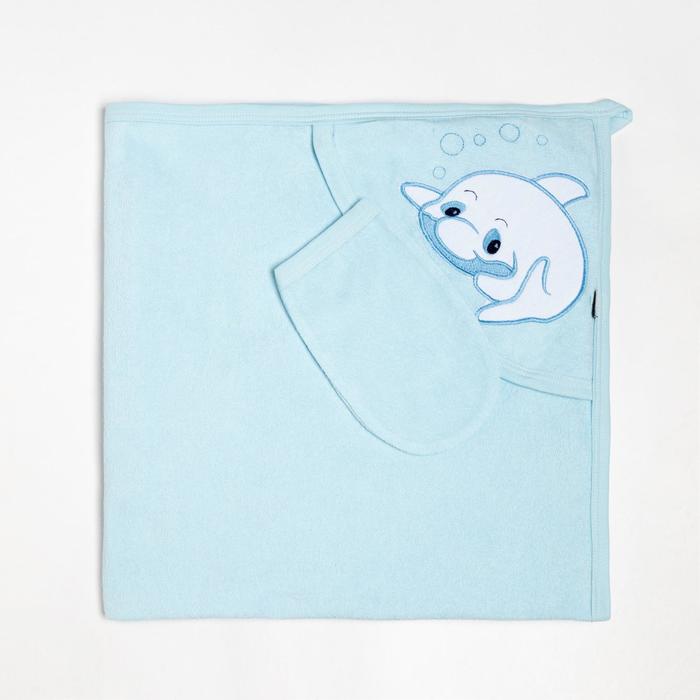 Пелёнка с уголком 90х90 + рукавичка Синий дельфиненок, махра 170 г/м хлопок 100%
Пелёнка с уголком 90х90 + рукавичка Синий дельфиненок, махра 170 г/м хлопок 100%