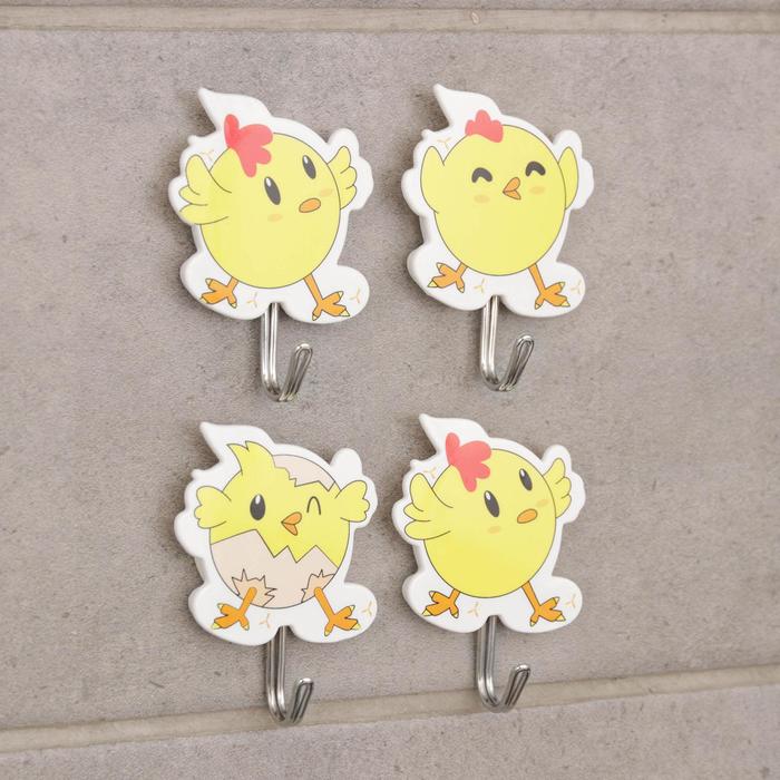 Набор крючков на липучке «Цыплята», 4 шт, цвет и форма МИКС
Набор крючков на липучке «Цыплята», 4 шт, цвет и форма МИКС