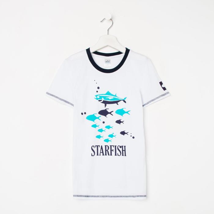 Футболка для мальчика цвет белый, рост 122-128 см
Футболка для мальчика цвет белый, рост 122-128 см