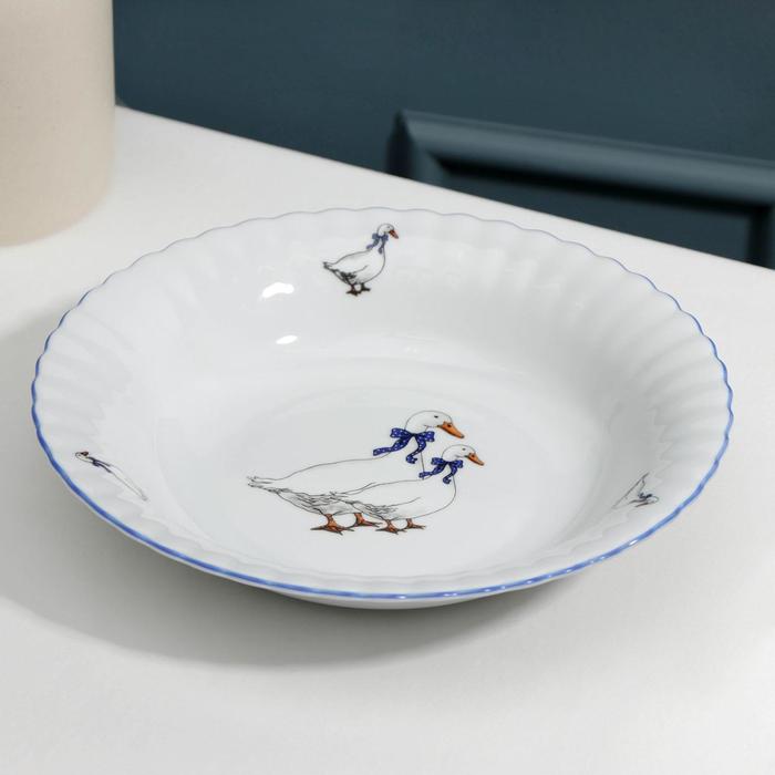 фото Тарелка глубокая «гуси», d=22,5 см czech gold hands