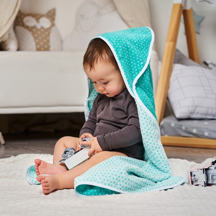 Полотенце уголок махровое Крошка Я «Крапинка» 85х85 см, цвет бирюзовый, 100% хлопок, 360 г/м2
Полотенце уголок махровое Крошка Я «Крапинка» 85х85 см, цвет бирюзовый, 100% хлопок, 360 г/м2