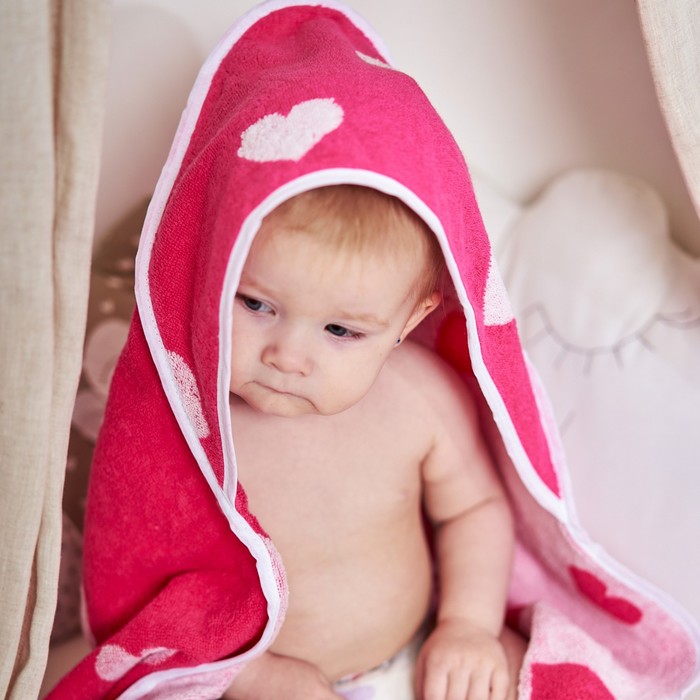 Полотенце уголок махровое Крошка Я «Сердечки» 85х85 см, цвет розовый, 100% хлопок, 360 г/м2
Полотенце уголок махровое Крошка Я «Сердечки» 85х85 см, цвет розовый, 100% хлопок, 360 г/м2