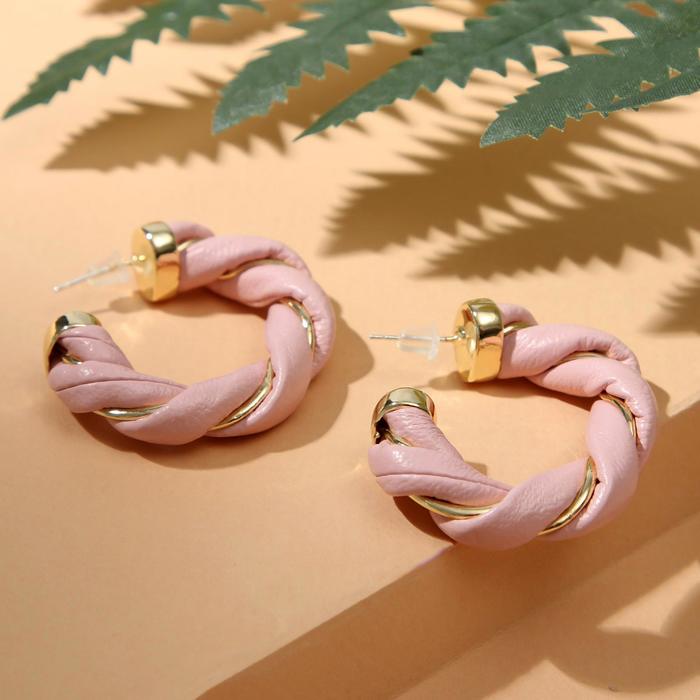 Серьги-кольца "Завиток" нить, цвет светло-розовый в золоте, d=3,5 см
Серьги-кольца "Завиток" нить, цвет светло-розовый в золоте, d=3,5 см