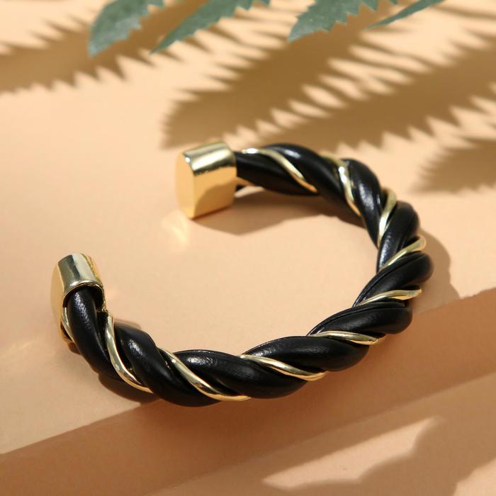 Браслет "Каркас" завиток, цвет чёрный в золоте, d=5 см
Браслет "Каркас" завиток, цвет чёрный в золоте, d=5 см