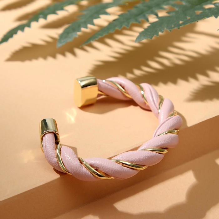Браслет "Каркас" завиток, цвет светло-розовый в золоте, d=5 см
Браслет "Каркас" завиток, цвет светло-розовый в золоте, d=5 см