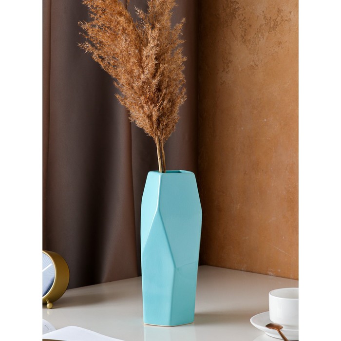 Ваза керамическая "Скала", настольная, голубая, 29 см
Ваза керамическая "Скала", настольная, голубая, 29 см