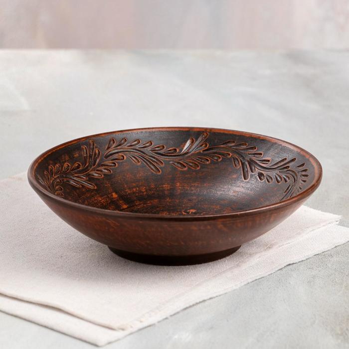 Тарелка "Резной узор", глубокая, красная глина, 0.7 л, ручная работа
Тарелка "Резной узор", глубокая, красная глина, 0.7 л, ручная работа