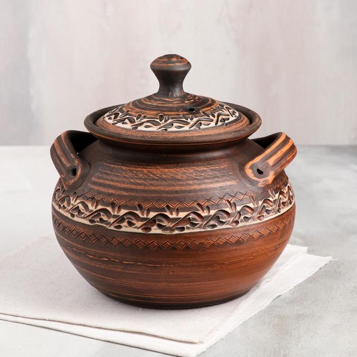 Супник гончарный, ангоб, красная глина, 2.5 л 
Супник гончарный, ангоб, красная глина, 2.5 л