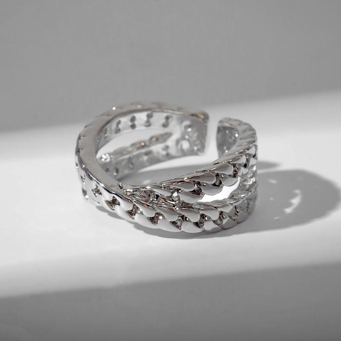 Кольцо "Звенья" цепочка 2 ряда, цвет серебро, безразмерное
Кольцо "Звенья" цепочка 2 ряда, цвет серебро, безразмерное