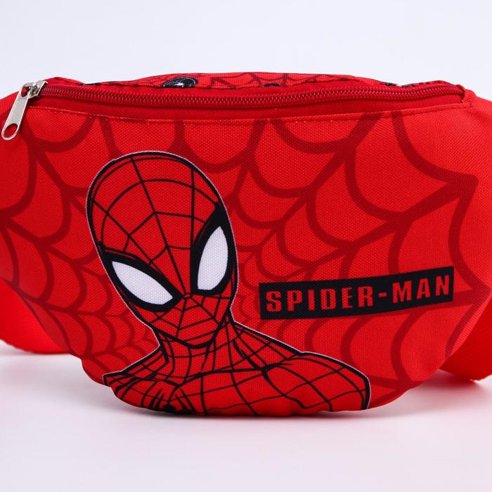 фото Сумка поясная, 25х6х13 см, на молнии, человек-паук marvel