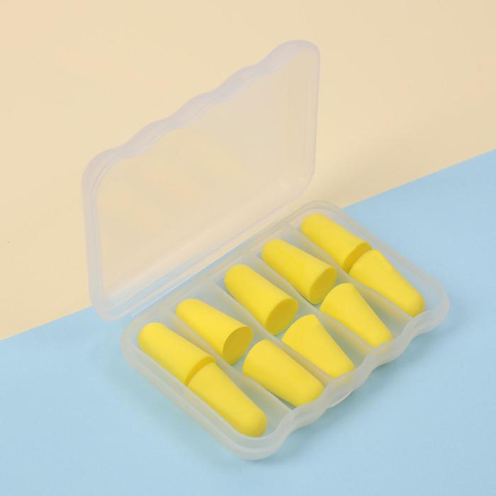 Беруши в пластиковом футляре, 5 пар, цвет МИКС
Беруши в пластиковом футляре, 5 пар, цвет МИКС