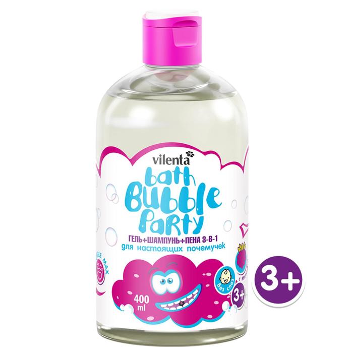 Гель+шампунь+пена 3-в-1 с Малинкой, 400 мл
Гель+шампунь+пена 3-в-1 с Малинкой, 400 мл