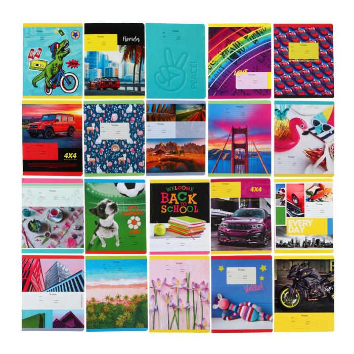 Тетрадь 24 листа в клетку Super Mix-20, обложка мелованный картон, блок офсет, МИКС
Тетрадь 24 листа в клетку Super Mix-20, обложка мелованный картон, блок офсет, МИКС