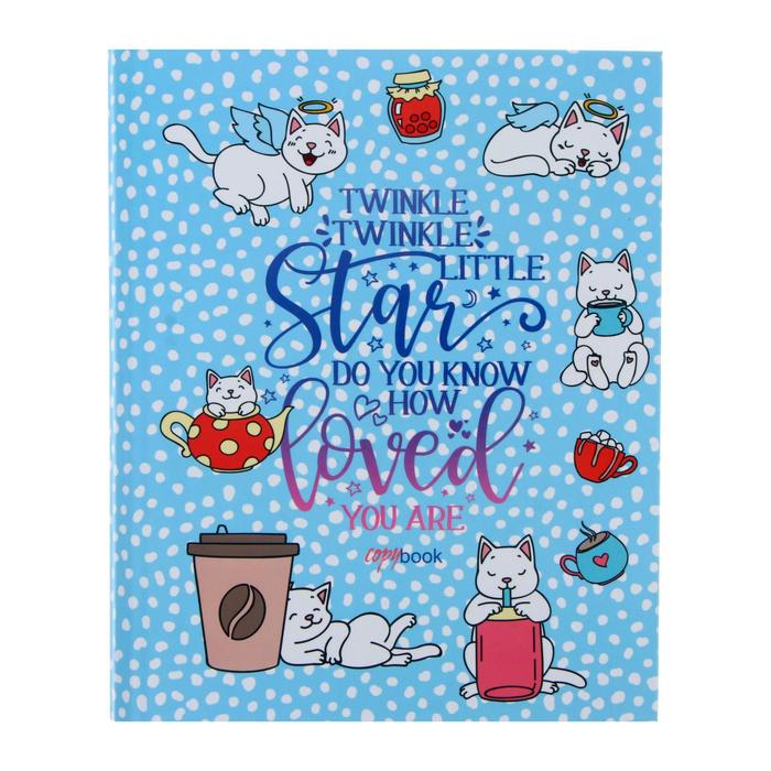 Тетрадь на кольцах, 160 листов в клетку Kitty day, твёрдая обложка, матовая ламинация, выборочный лак, со сменным блоком, блок офсет