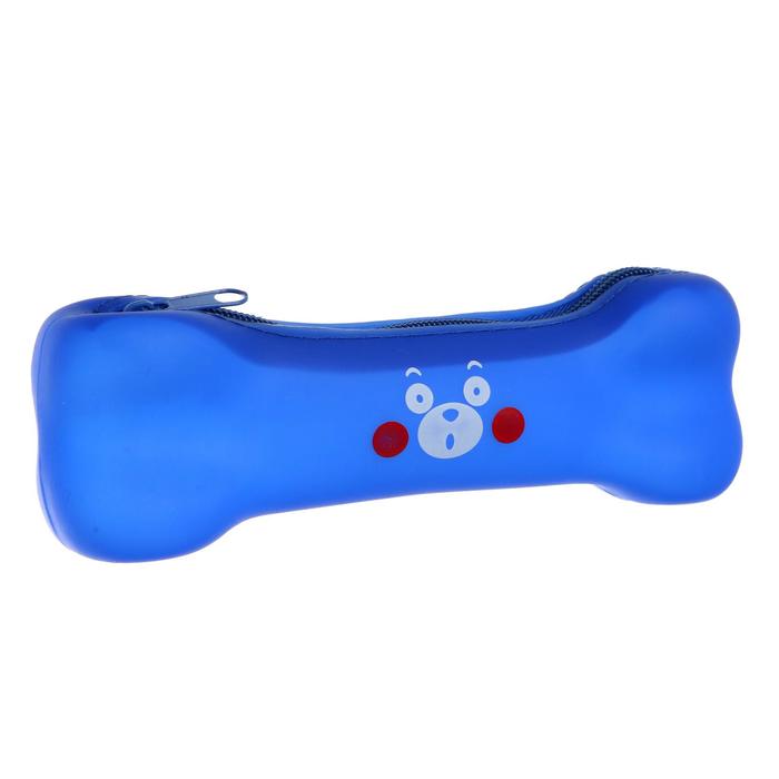 Пенал школьный, на молнии силиконовый "Кость", синий
Пенал школьный, на молнии силиконовый "Кость", синий