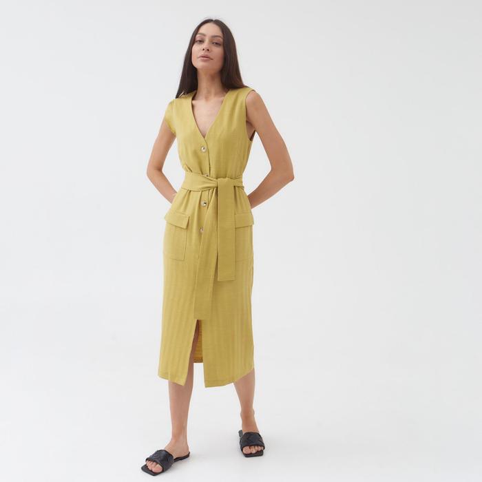 Платье- жилет женское MIST размер 50, цвет охра 
Платье- жилет женское MIST размер 50, цвет охра