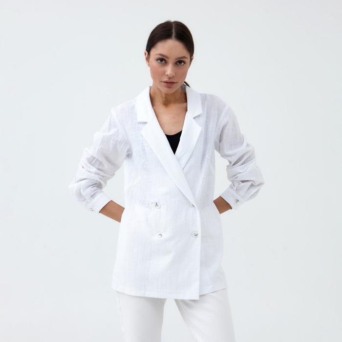 Жакет женский двубортный MIST р. 48, белый
Жакет женский двубортный MIST р. 48, белый