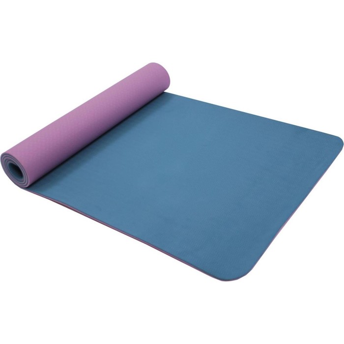 фото Коврик для йоги и фитнеса bradex sf 0402, 183х61х0,6 см, tpe двухслойный, фиолетовый