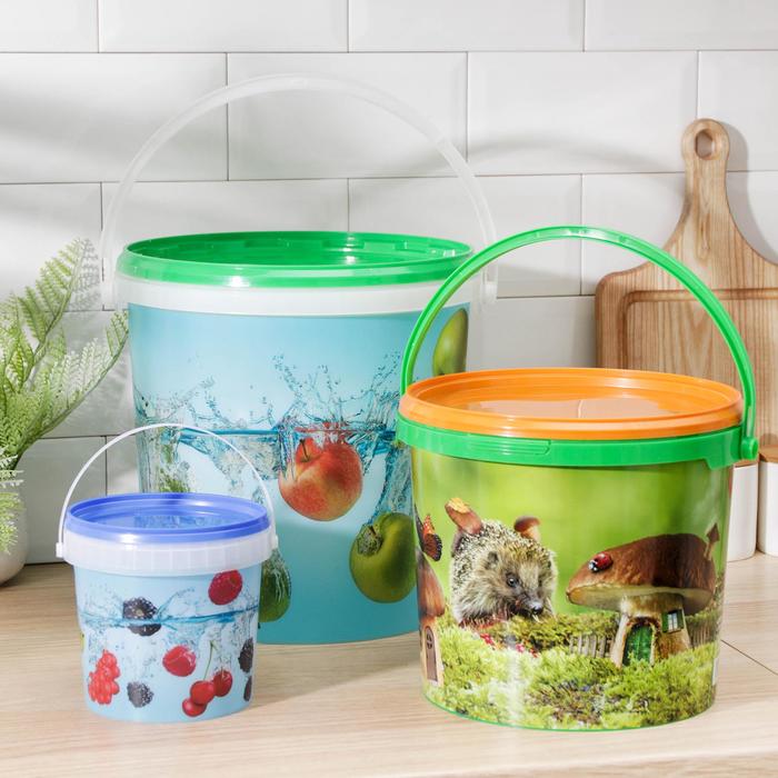 Набор ёмкостей «Пластика», 1 л, 5 л, 10 л, с герметичной крышкой 
Набор ёмкостей «Пластика», 1 л, 5 л, 10 л, с герметичной крышкой