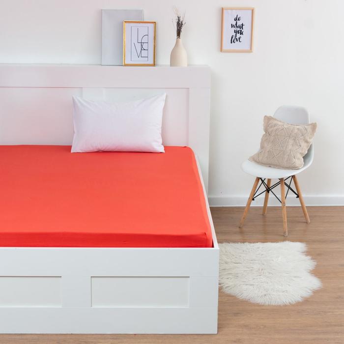 Трикотажная простынь на резинке 120х200х25см, красный кулирка
Трикотажная простынь на резинке 120х200х25см, красный кулирка