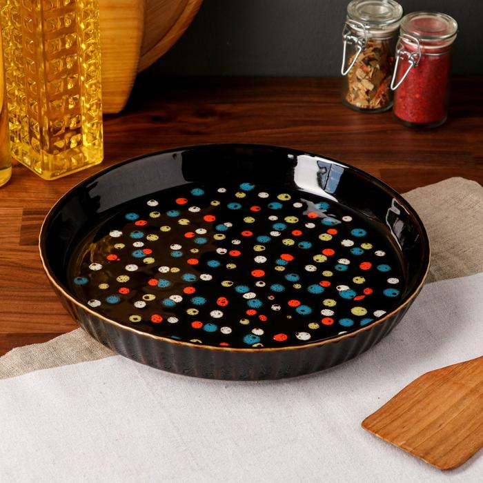 Форма для запекания "Круг", коричневая, горох, керамика, 26 см
Форма для запекания "Круг", коричневая, горох, керамика, 26 см