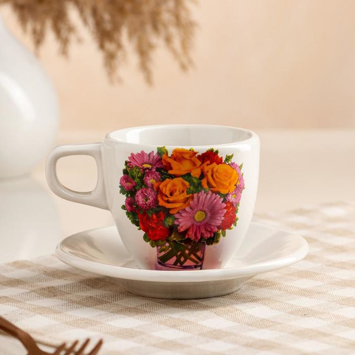 Чайная пара "Букет", керамика, чашка 0.2 л
Чайная пара "Букет", керамика, чашка 0.2 л