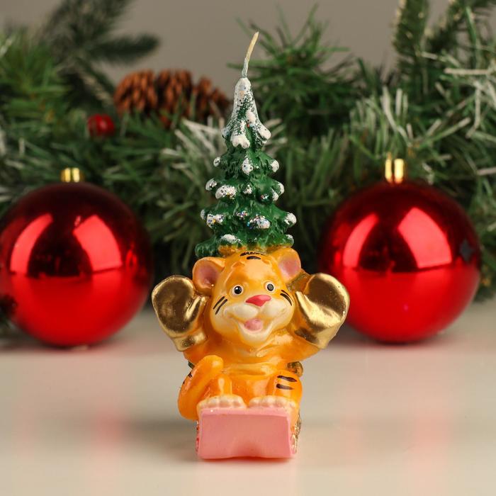 Свеча новогодняя декоративная "Тигренок на санках", 7,5х8х13,8 см, микс
Свеча новогодняя декоративная "Тигренок на санках", 7,5х8х13,8 см, микс