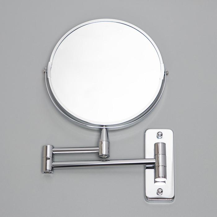 Зеркало увеличительное настенное, d=20 см, увеличение в 3 раза
Зеркало увеличительное настенное, d=20 см, увеличение в 3 раза