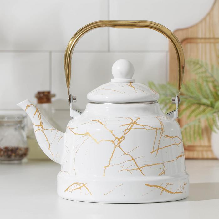 Чайник эмалированный «Элемент», 2,5 л, цвет белый
Чайник эмалированный «Элемент», 2,5 л, цвет белый