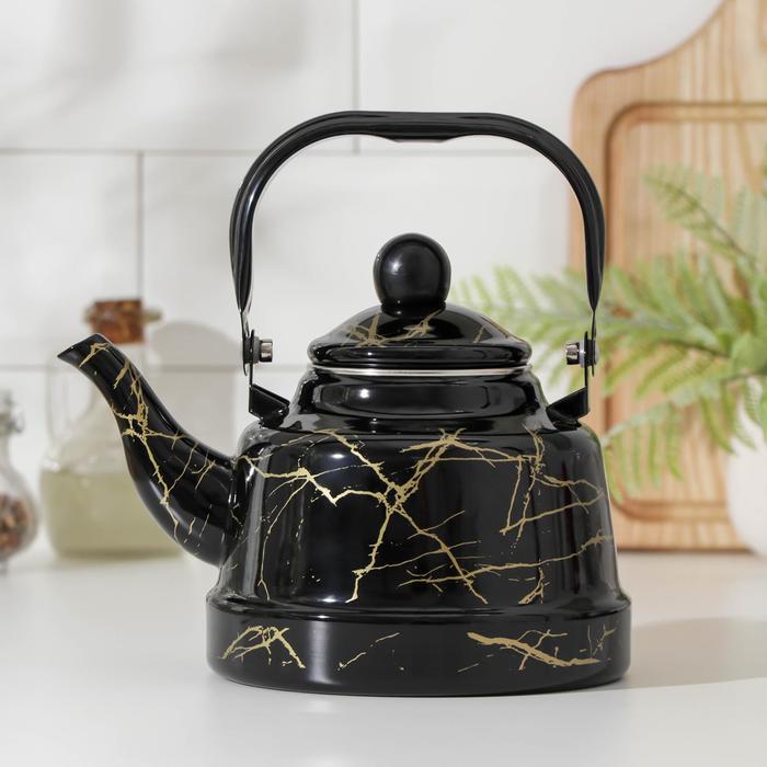 Чайник эмалированный «Элемент», 1,1 л, индукция, цвет чёрный 
Чайник эмалированный «Элемент», 1,1 л, индукция, цвет чёрный