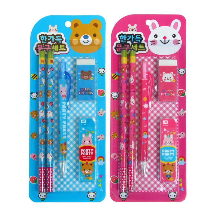 Набор канцелярский детский 5 предметов (3шт карандашей+ластик+грифели) МИКС
Набор канцелярский детский 5 предметов (3шт карандашей+ластик+грифели) МИКС