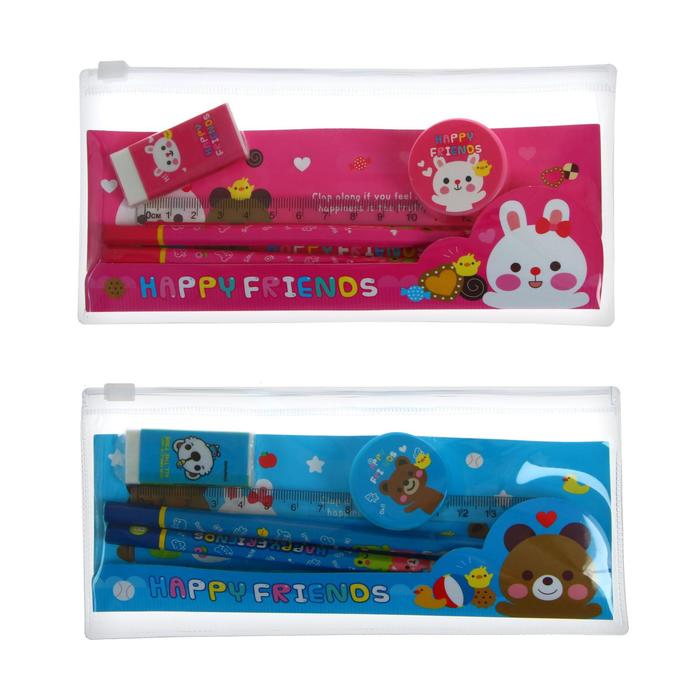Набор канцелярский детский 6 предметов (2шт карандашей+ластик+точилка+линейка+пенал) МИКС
Набор канцелярский детский 6 предметов (2шт карандашей+ластик+точилка+линейка+пенал) МИКС