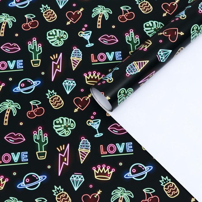 Бумага упаковочная глянцевая "Неоновое лето", 50 х 70 см
Бумага упаковочная глянцевая "Неоновое лето", 50 х 70 см