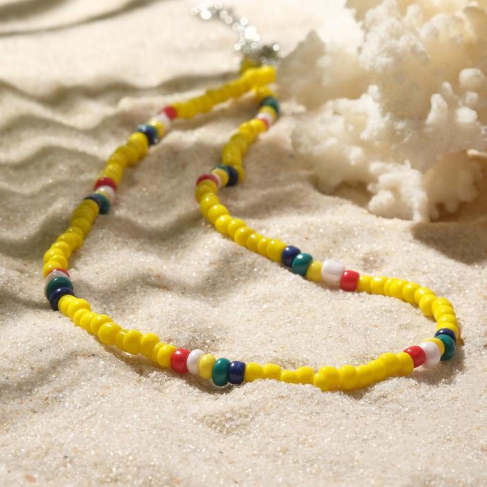 Колье "Бисер" разноцветные бусинки, цвет жёлтый, 31см
Колье "Бисер" разноцветные бусинки, цвет жёлтый, 31см
