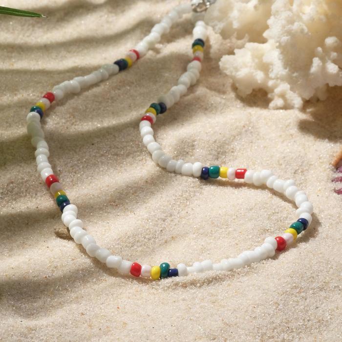 Колье "Бисер" разноцветные бусинки, цвет белый, 31см
Колье "Бисер" разноцветные бусинки, цвет белый, 31см