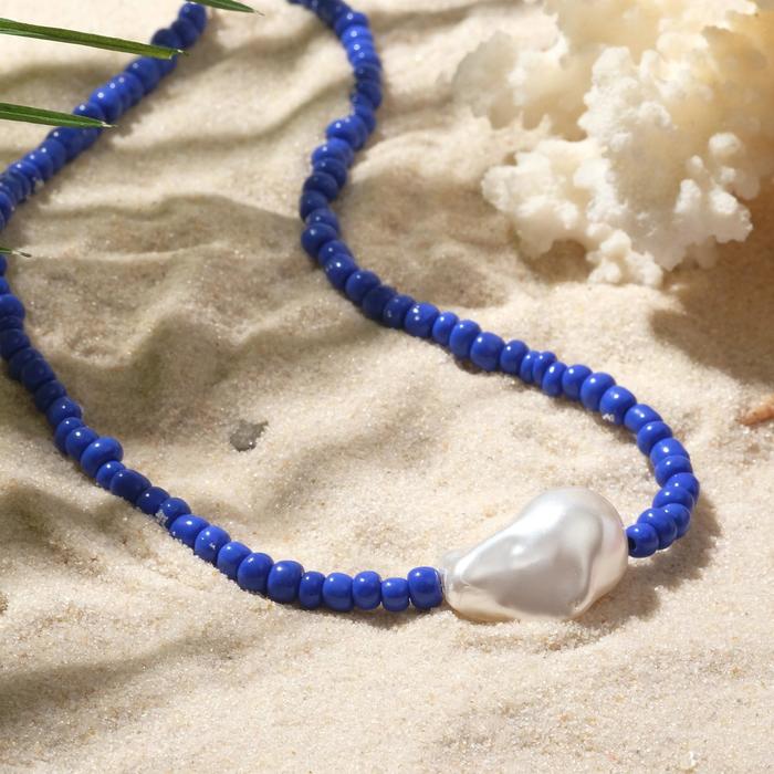 Колье "Бисер с жемчугом" тренд, цвет сине-белый, 34см
Колье "Бисер с жемчугом" тренд, цвет сине-белый, 34см