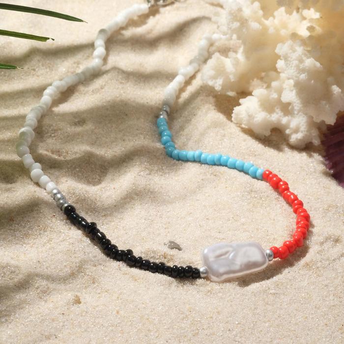 Колье "Бисер с плоским жемчугом" тренд, 4 цвета, цвет красно-чёрный, 40см
Колье "Бисер с плоским жемчугом" тренд, 4 цвета, цвет красно-чёрный, 40см