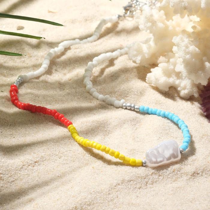 Колье "Бисер с плоским жемчугом" тренд, 4 цвета, цвет жёлто-голубой, 40см
Колье "Бисер с плоским жемчугом" тренд, 4 цвета, цвет жёлто-голубой, 40см